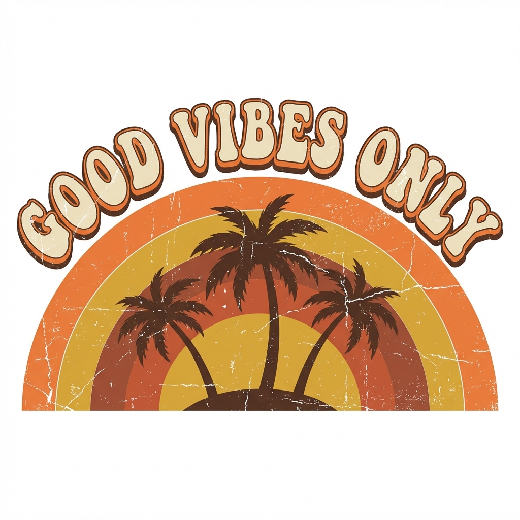 Good Vibes Only — Retro Sunset