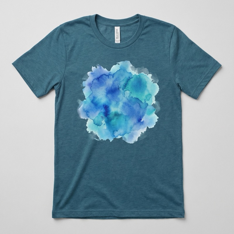 abstract watercolor splash, vibrant blues